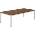 Global Equipment Interion    Wood Coffee Table with Steel Frame - 48" x 24" - Walnut 695755WN